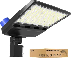Parking Lot Light 150W, LED Shoebox Light 21000LM 5000K Daylight, IP65 Waterproof Dusk to Dawn LED Parking Lot Light with Slip Fitter, Outdoor Street Light for Parking Lot Sports Stadium