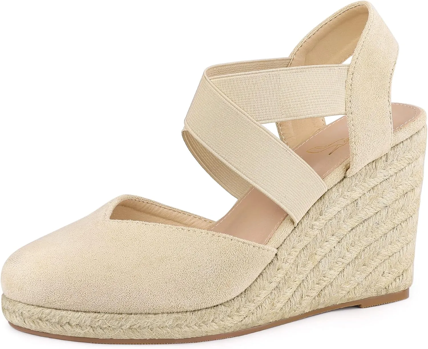 Perphy Platform Closed Toe Espadrille Wedge Heel Sandals for Women