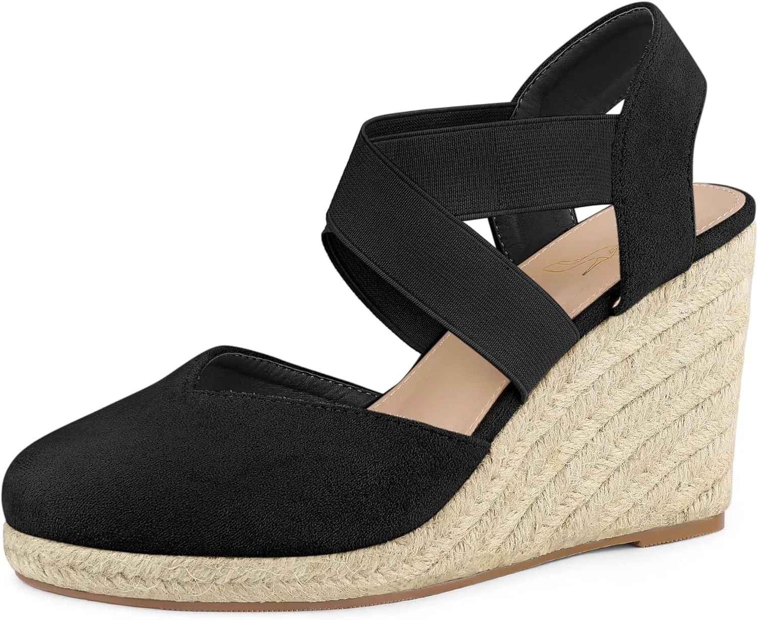 Perphy Platform Closed Toe Espadrille Wedge Heel Sandals for Women
