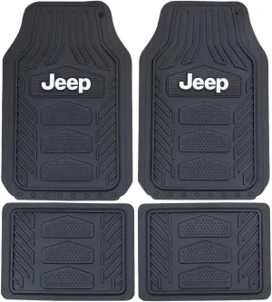 Plasticolor 001668R01 Jeep Weatherpro 4 Piece Floor Mats Set, Floor Mats, One Size, Black
