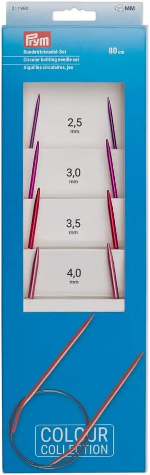 Prym Circular Knitting Needle Set, 2.5-4.0/80