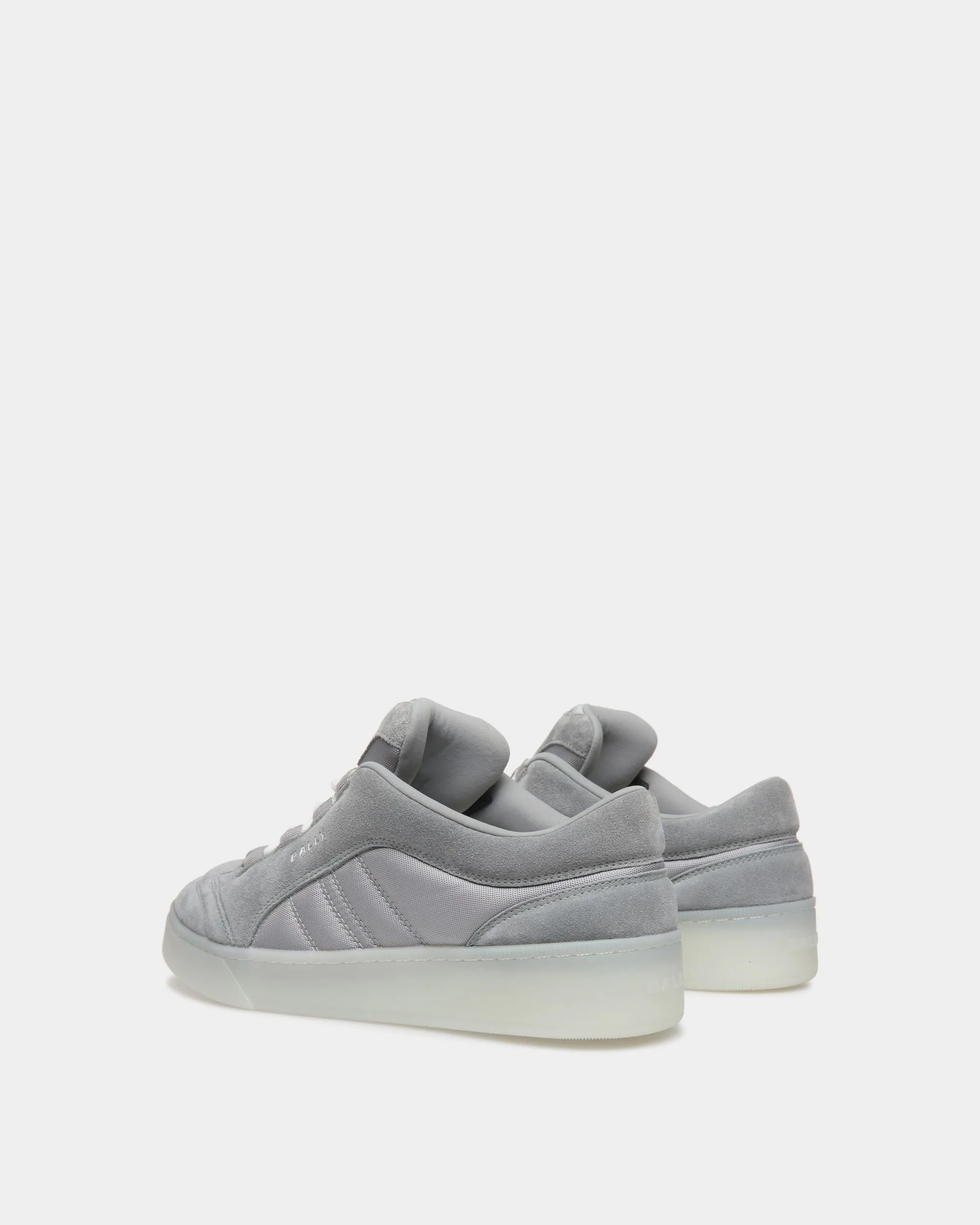 Raise Sneaker in Light Grey Suede Leather and Nylon