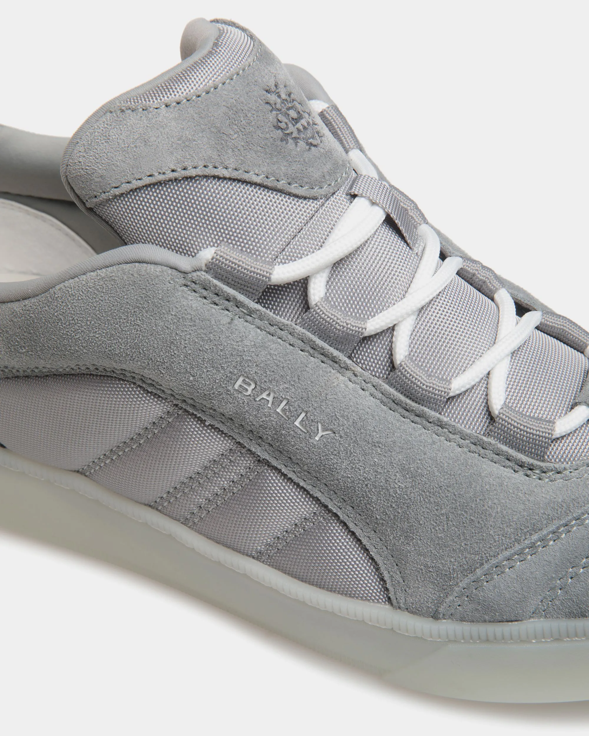 Raise Sneaker in Light Grey Suede Leather and Nylon