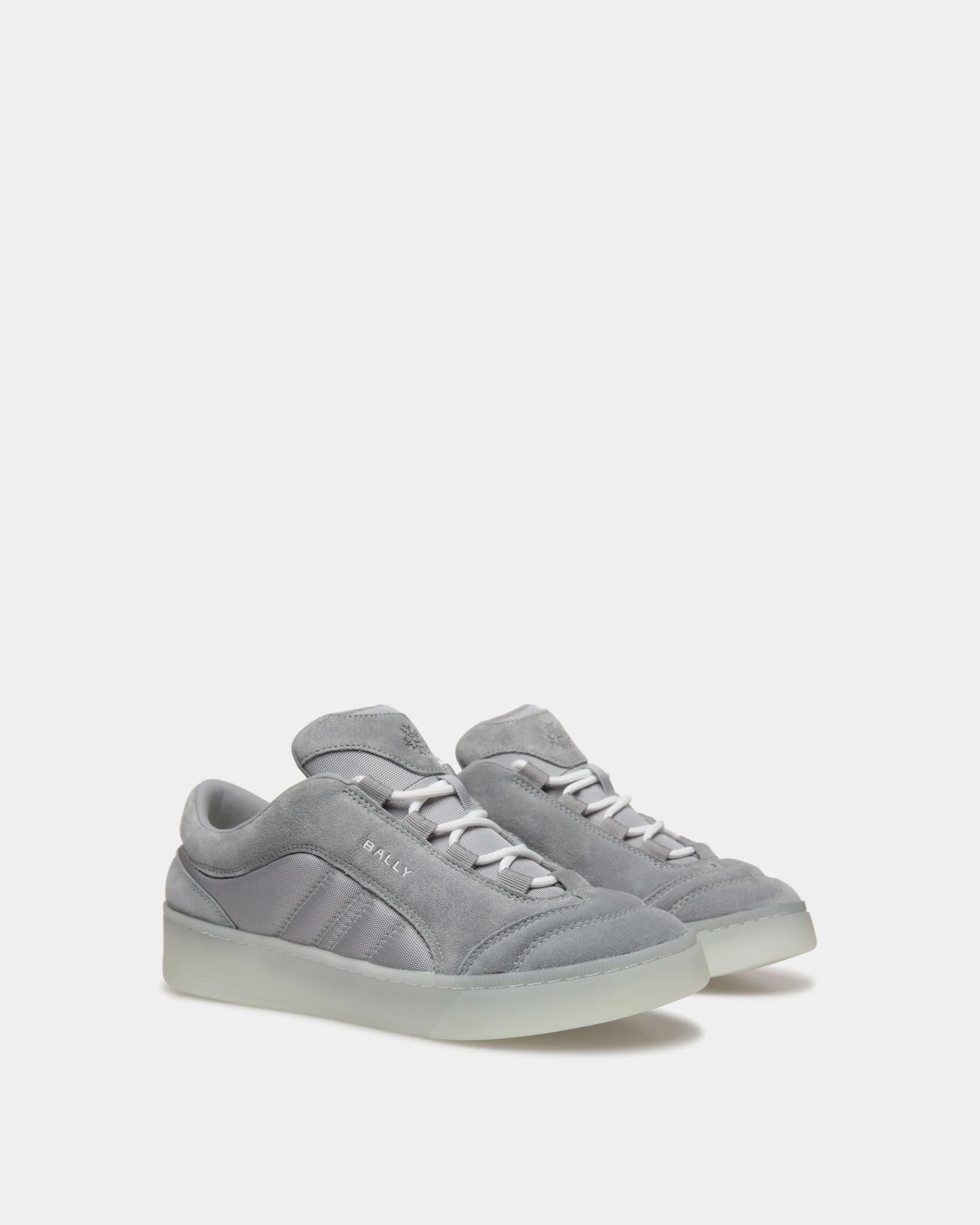 Raise Sneaker in Light Grey Suede Leather and Nylon