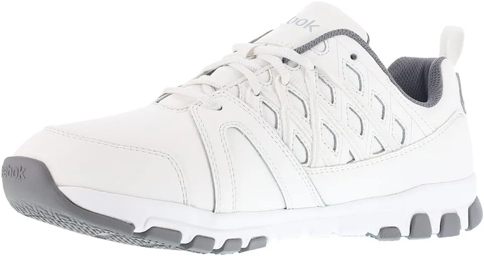 Reebok Work Men's RB4015 Sublite Athletic Soft Toe Work Shoe Black with Grey Trim Safety