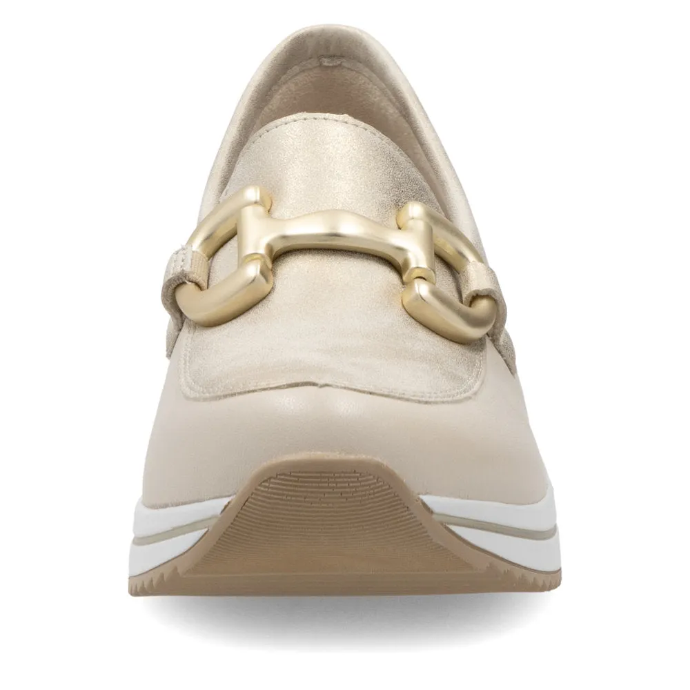 REMONTE - D0T12-60 LOW SEDGE SLIP-ON SHOE - CREAM/GOLD