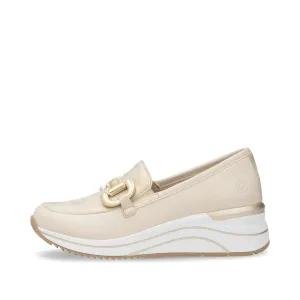 REMONTE - D0T12-60 LOW SEDGE SLIP-ON SHOE - CREAM/GOLD