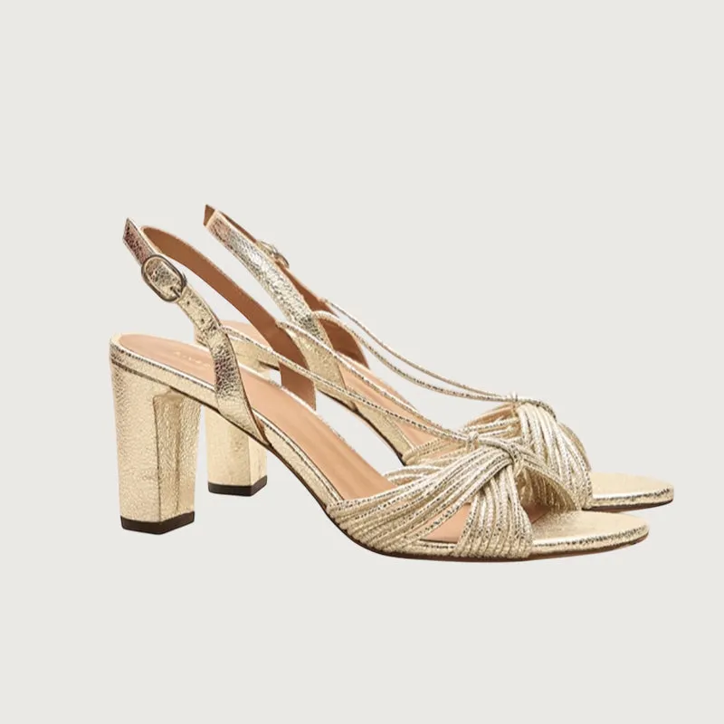 Rivecour N°778 Gold Leather Sandals