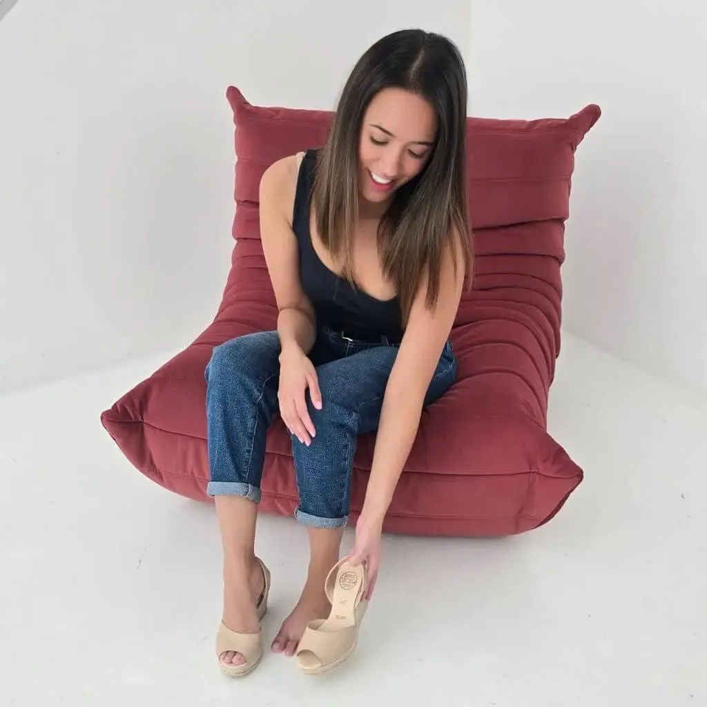 ROXY ESPADRILLE WEDGE IN LATTE