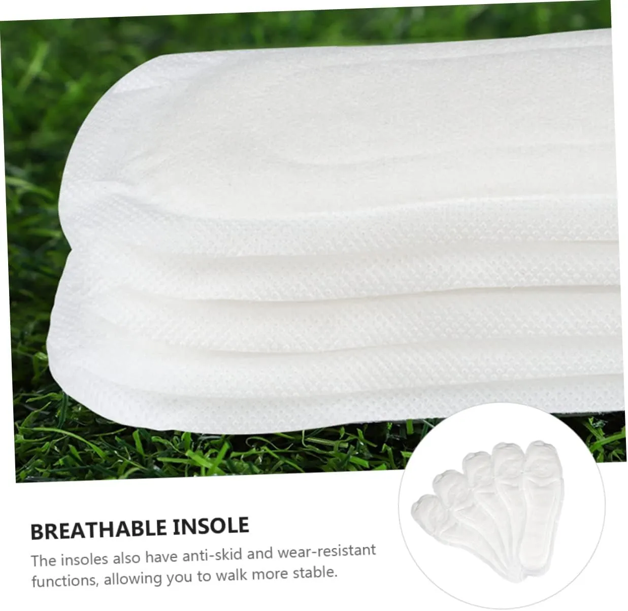 SAFIGLE 10 Pairs Foot Care Cushion Arch Soft Shoe Inserts Support Insole of Feet Cushion Pad for Liners Cotton