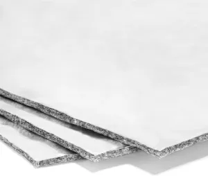 Second Skin Thermal Block - Automotive Heat Shield - Reflective Aluminum, PET Fibers, Peel & Stick (2 sq ft, 1 Sheet, Flat Foil) - Made in USA