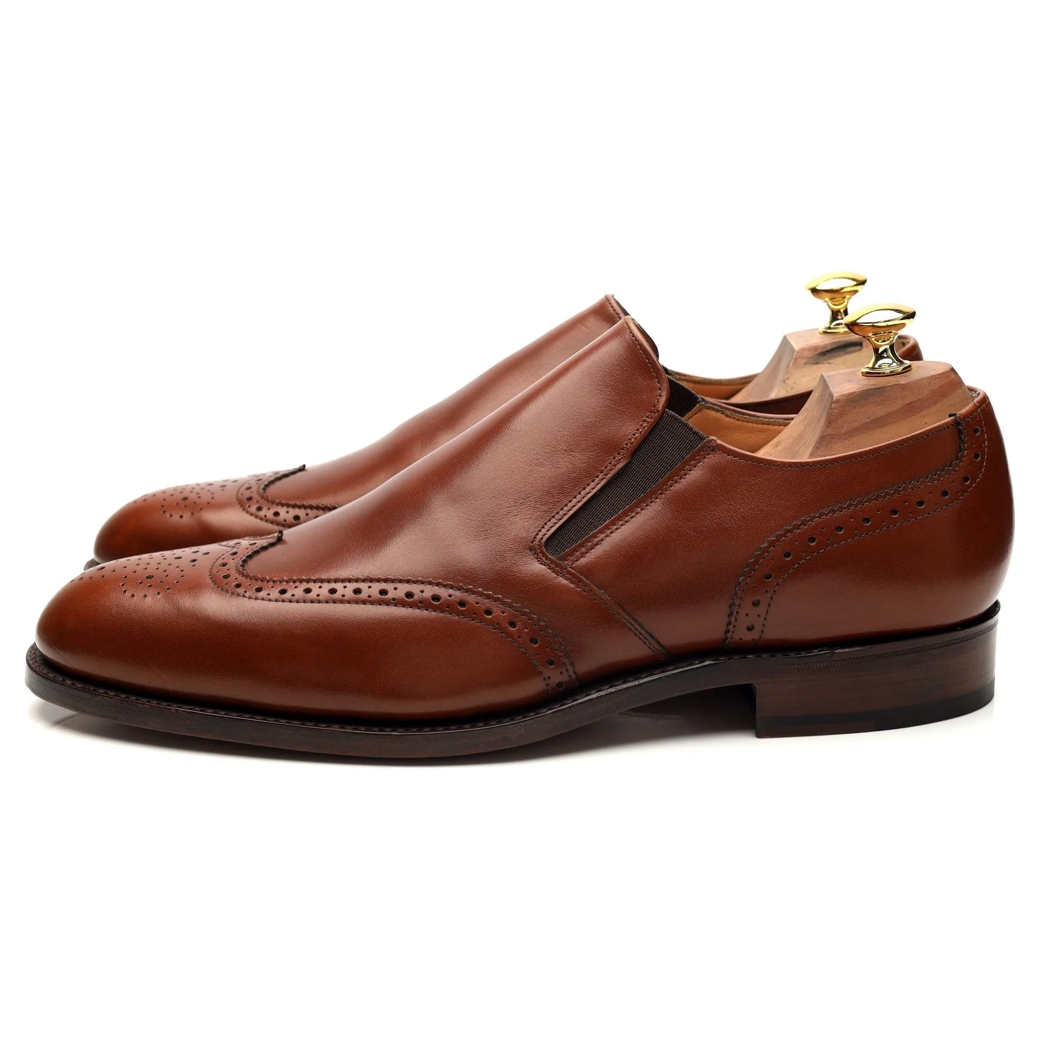 Shipton & Heneage 'Vienna' Tan Brown Leather Slip On Loafers UK 10