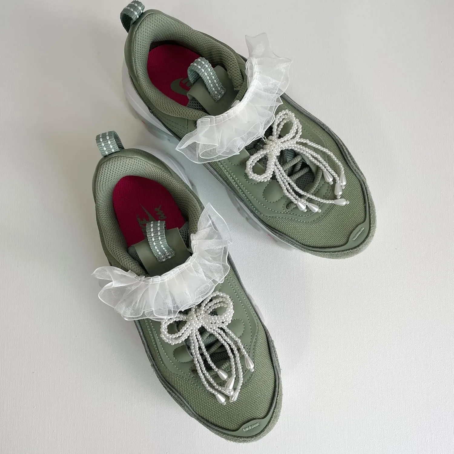 Shoe Charms for Sneakers Laces Frilly Shoelaces Decorations Clips DIY Shoelace Charms for Casual Shoes Women Girl Accessory