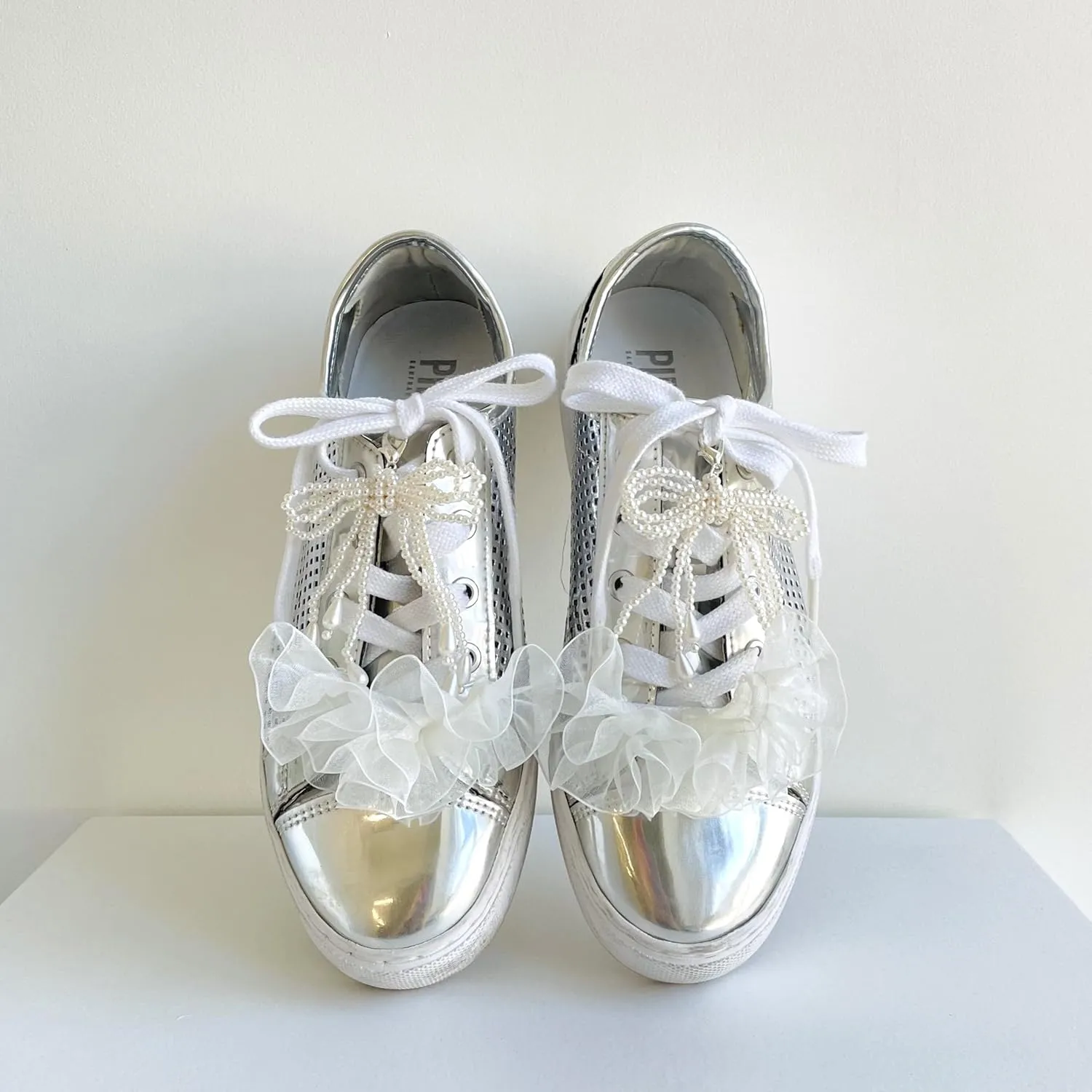 Shoe Charms for Sneakers Laces Frilly Shoelaces Decorations Clips DIY Shoelace Charms for Casual Shoes Women Girl Accessory
