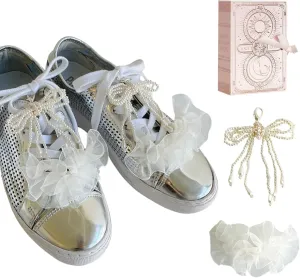 Shoe Charms for Sneakers Laces Frilly Shoelaces Decorations Clips DIY Shoelace Charms for Casual Shoes Women Girl Accessory