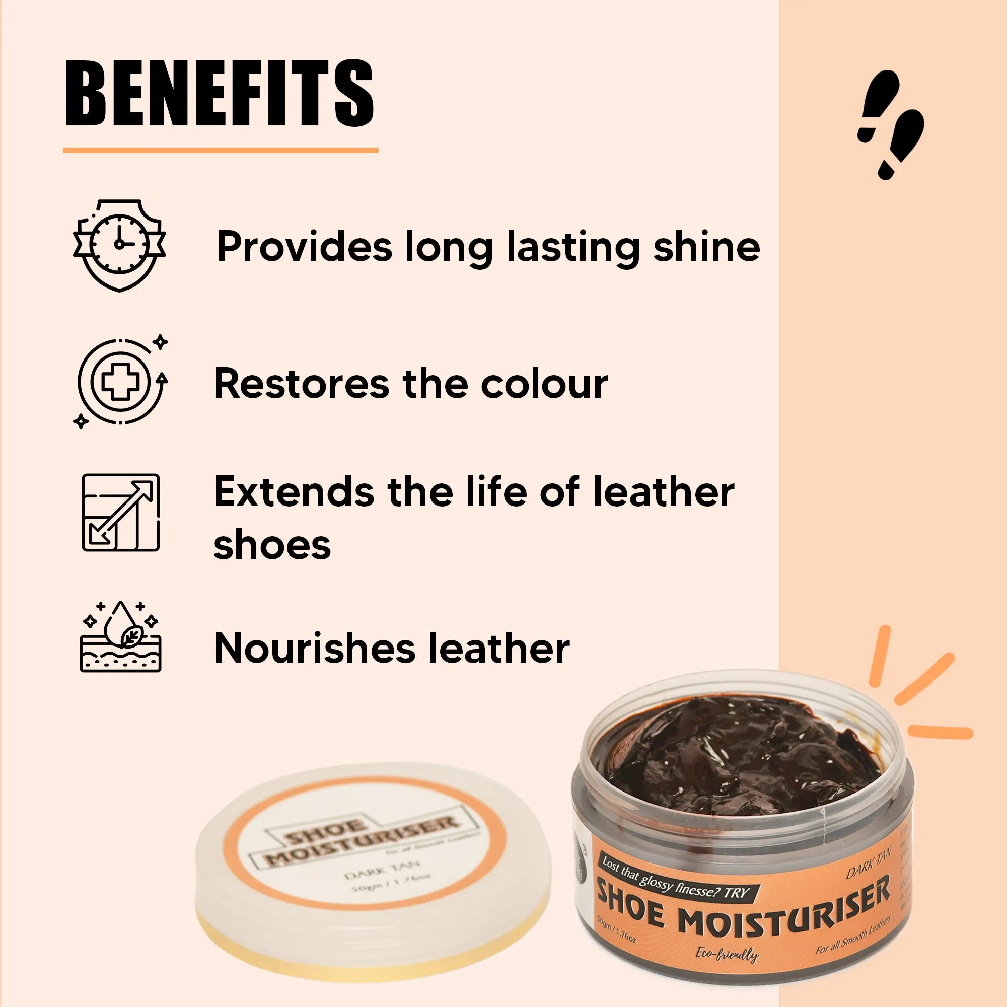 Shoe Mistri Shoe Moisturiser (Dark Tan)- Suitable for Soft Leathers