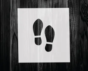 Shoe Print Stencil, Mylar reusable stencil, Stencil, FAST SHIPPING