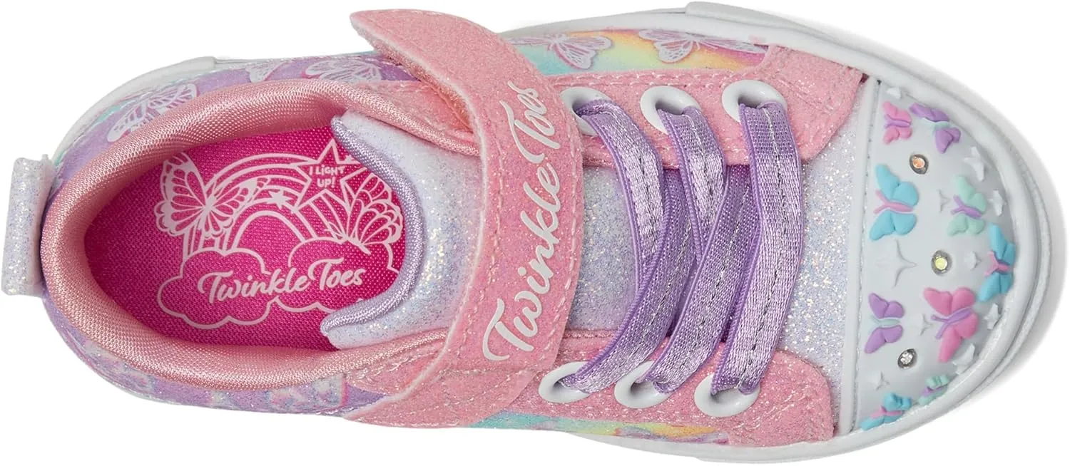 SKECHERS Girl's Twinkle Sparks-Ombre Flutter Sneaker