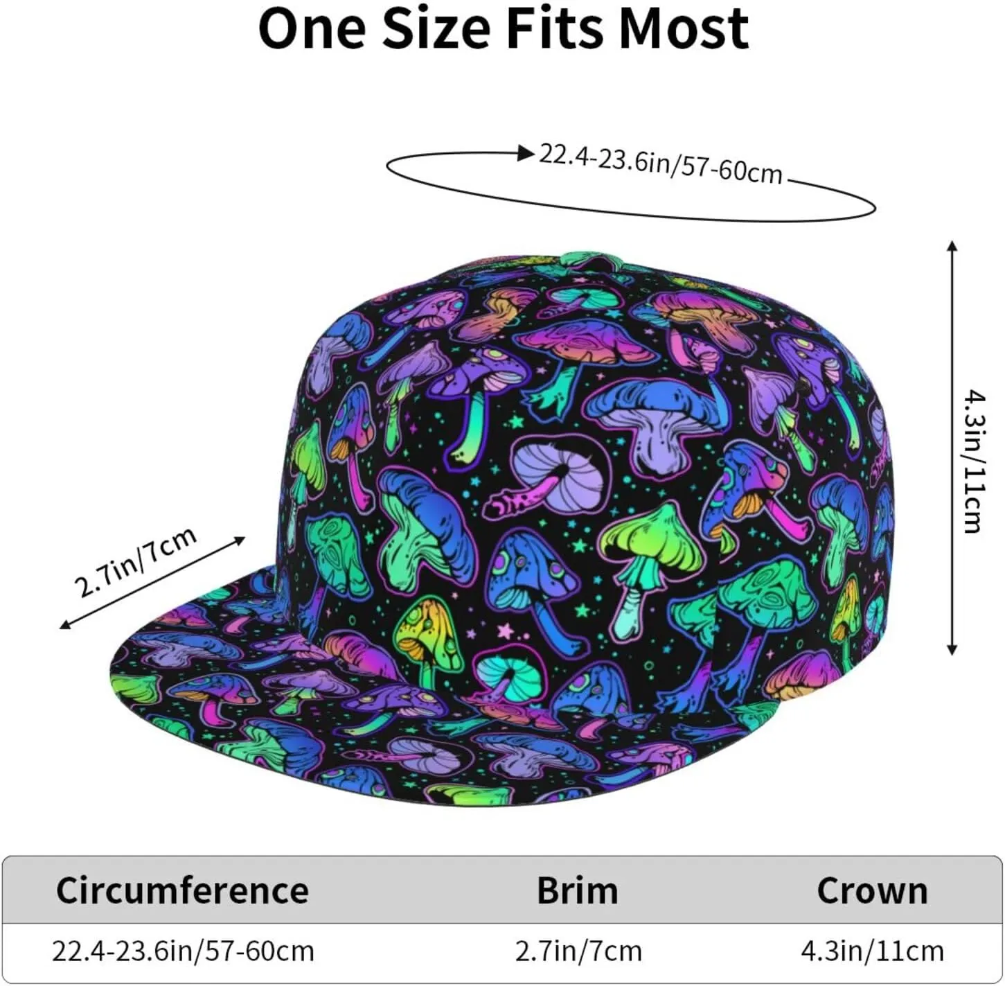 Snapback Hat for Men Women,Stylish Flat Bill Hat Baseball Caps Adjustable Flat Brim Hip Hop Baseball Hats