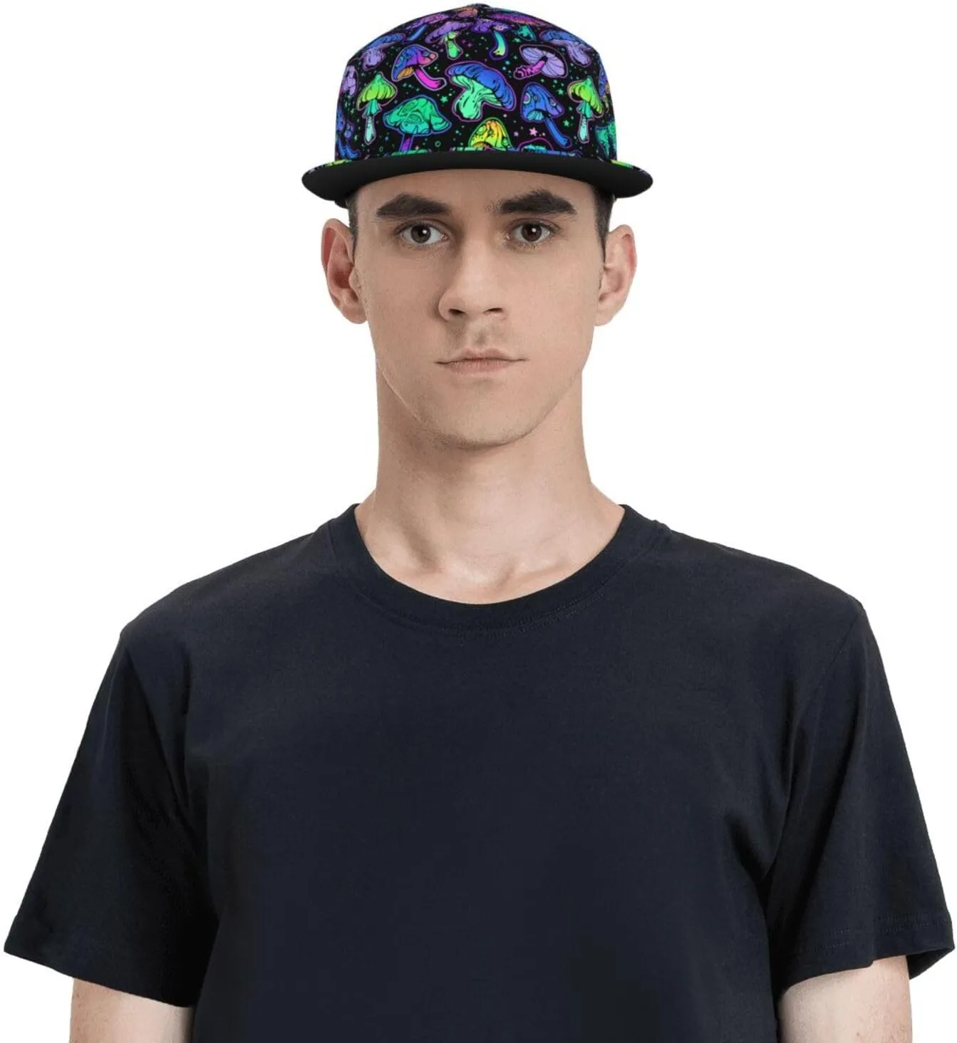 Snapback Hat for Men Women,Stylish Flat Bill Hat Baseball Caps Adjustable Flat Brim Hip Hop Baseball Hats