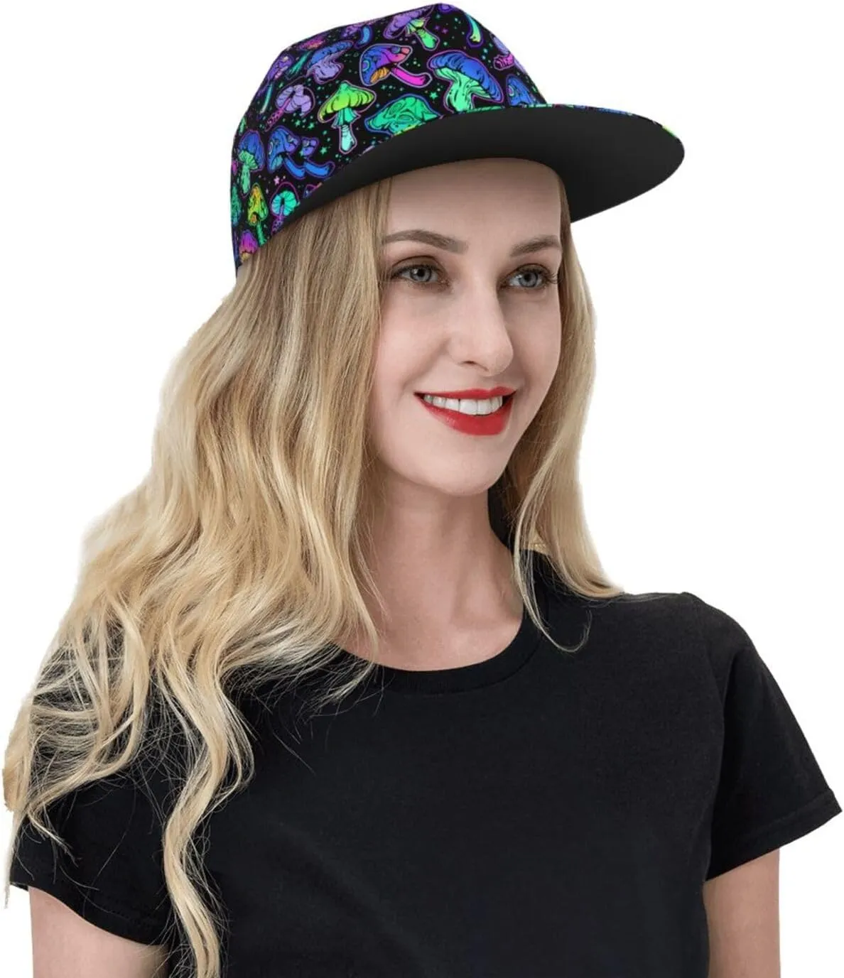 Snapback Hat for Men Women,Stylish Flat Bill Hat Baseball Caps Adjustable Flat Brim Hip Hop Baseball Hats