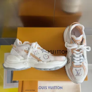 Sneaker Beige 55mm Fabric White Mix Run Jacquard Louis Monogram Vuitton 55 Timely resolution Brown Handcrafted