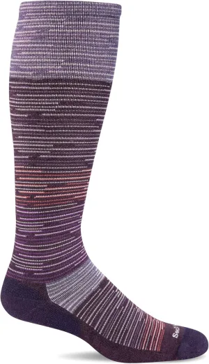 Sockwell Women's Good Vibes Moderate Graduated Compression Sock, Blackberry - S/M