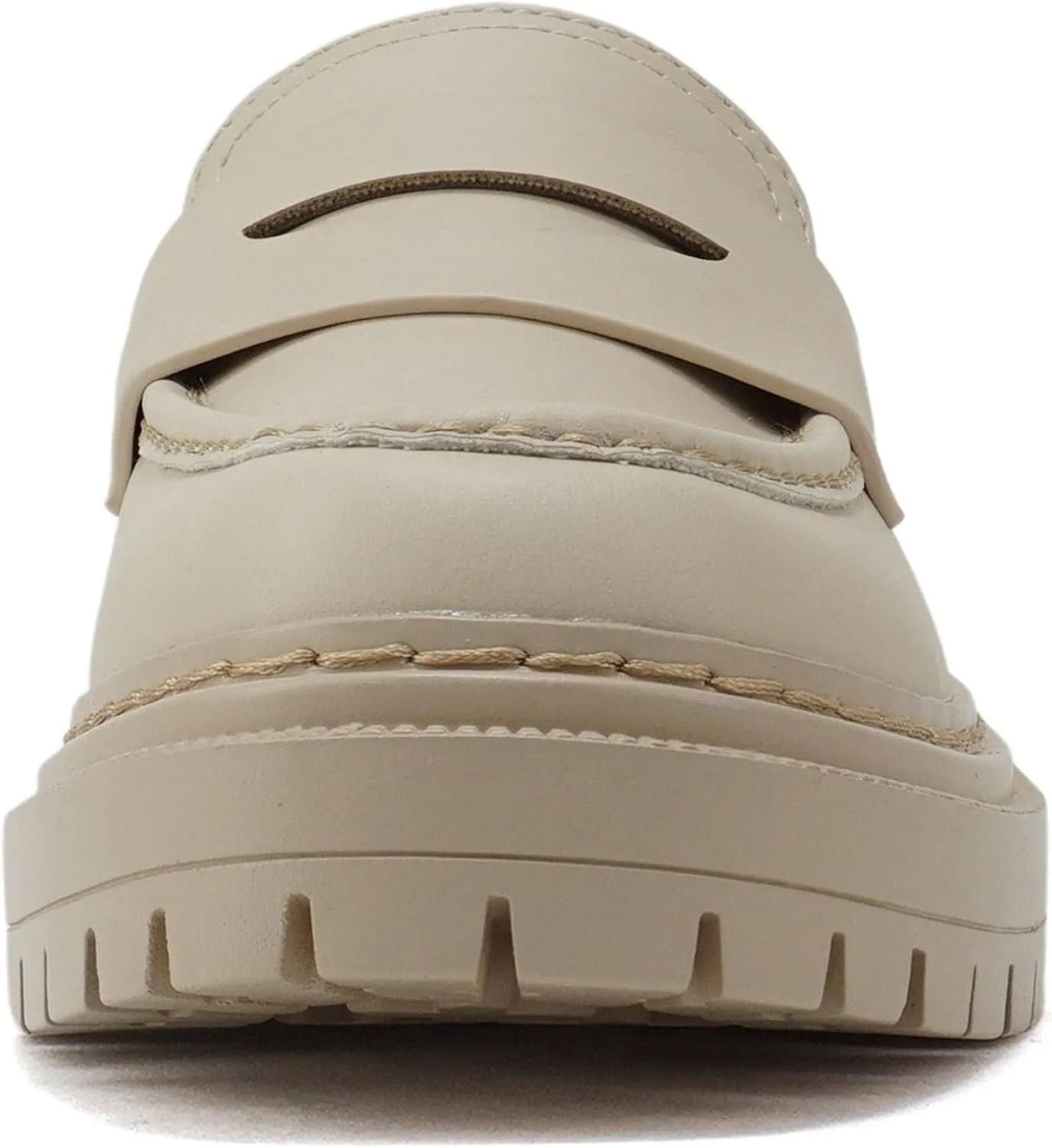 Soda “Eureka” ~ Women Slip On Platform Penny Loafer Lug Sole with Stitched Detail