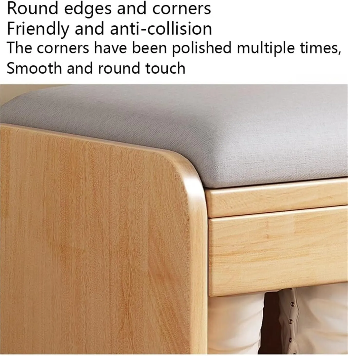 Soft Packed Seat Cushion Shoe Rack Bench with Drawer Shoe Organizer Cabinet with Cushion End of Bed Bench for Footwear,Ideal for Living Room