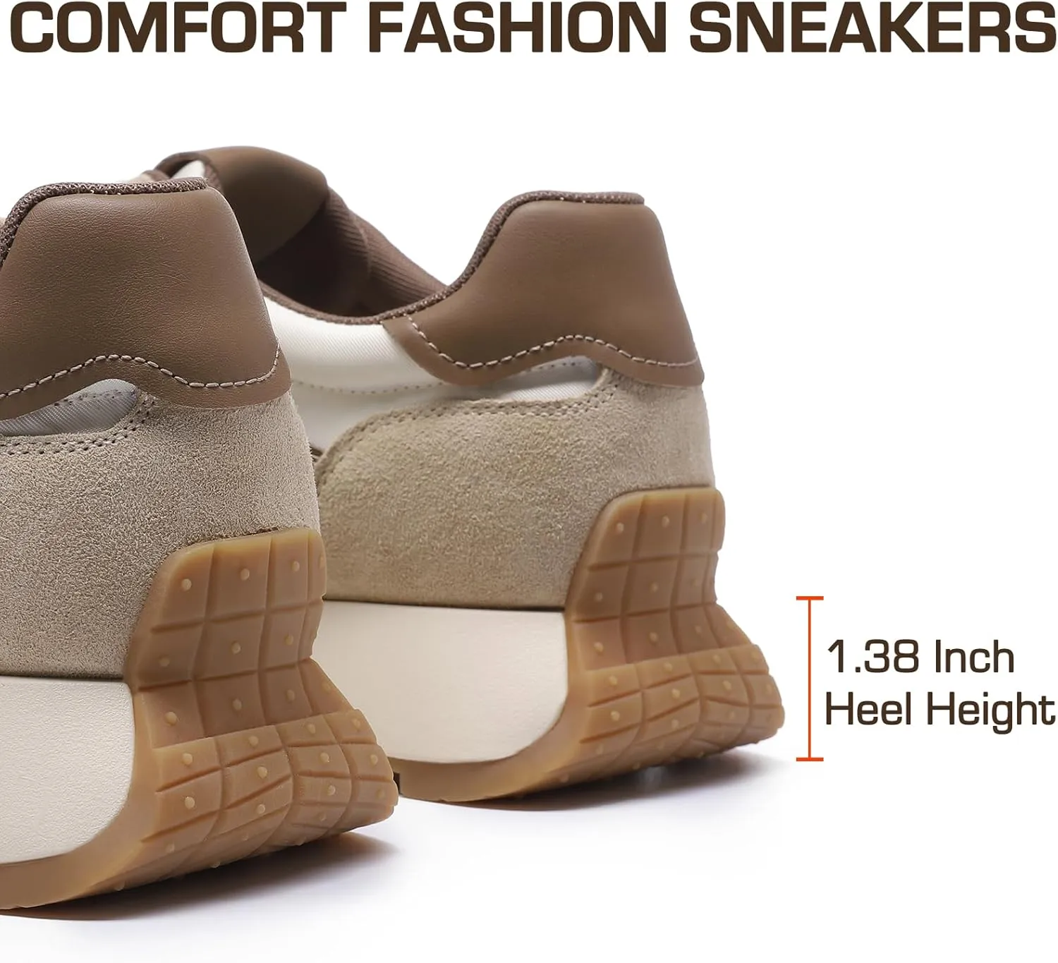 somiliss Sneakers for Women Breathable Fabric Genuine Leather Suede Upper Non Slip Walking Shoes Running Tennis Fashion Sneakers