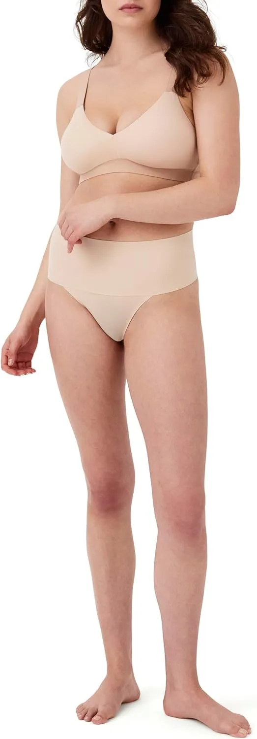 SPANX Undie-Tectable Thong - Comfortable Core Control - Invisible Shapewear Thong - Women's No Show Thong Underwear