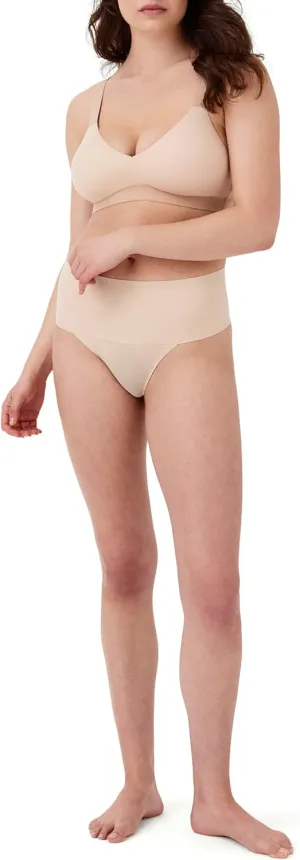 SPANX Undie-Tectable Thong - Comfortable Core Control - Invisible Shapewear Thong - Women's No Show Thong Underwear
