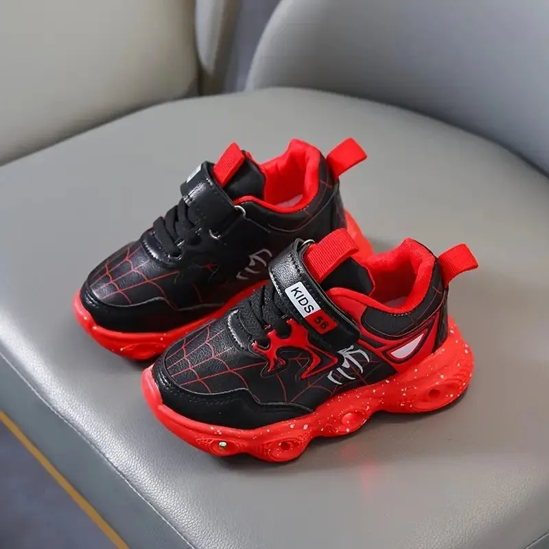 Spider LED Light Shoes for Boys - Trendy & Comfy Sneakers (1-6 Years)