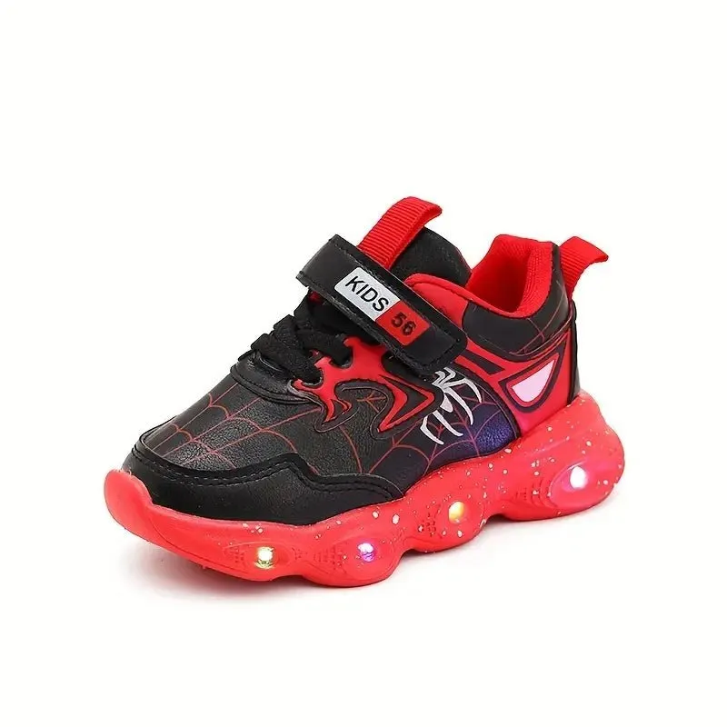 Spider LED Light Shoes for Boys - Trendy & Comfy Sneakers (1-6 Years)