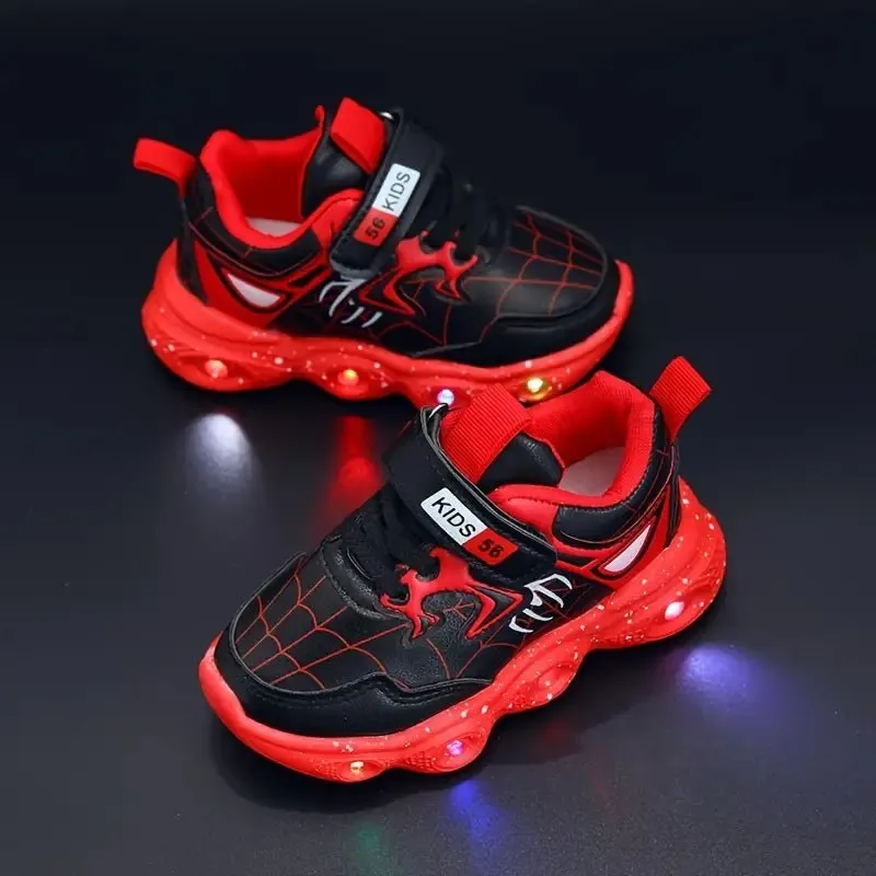 Spider LED Light Shoes for Boys - Trendy & Comfy Sneakers (1-6 Years)