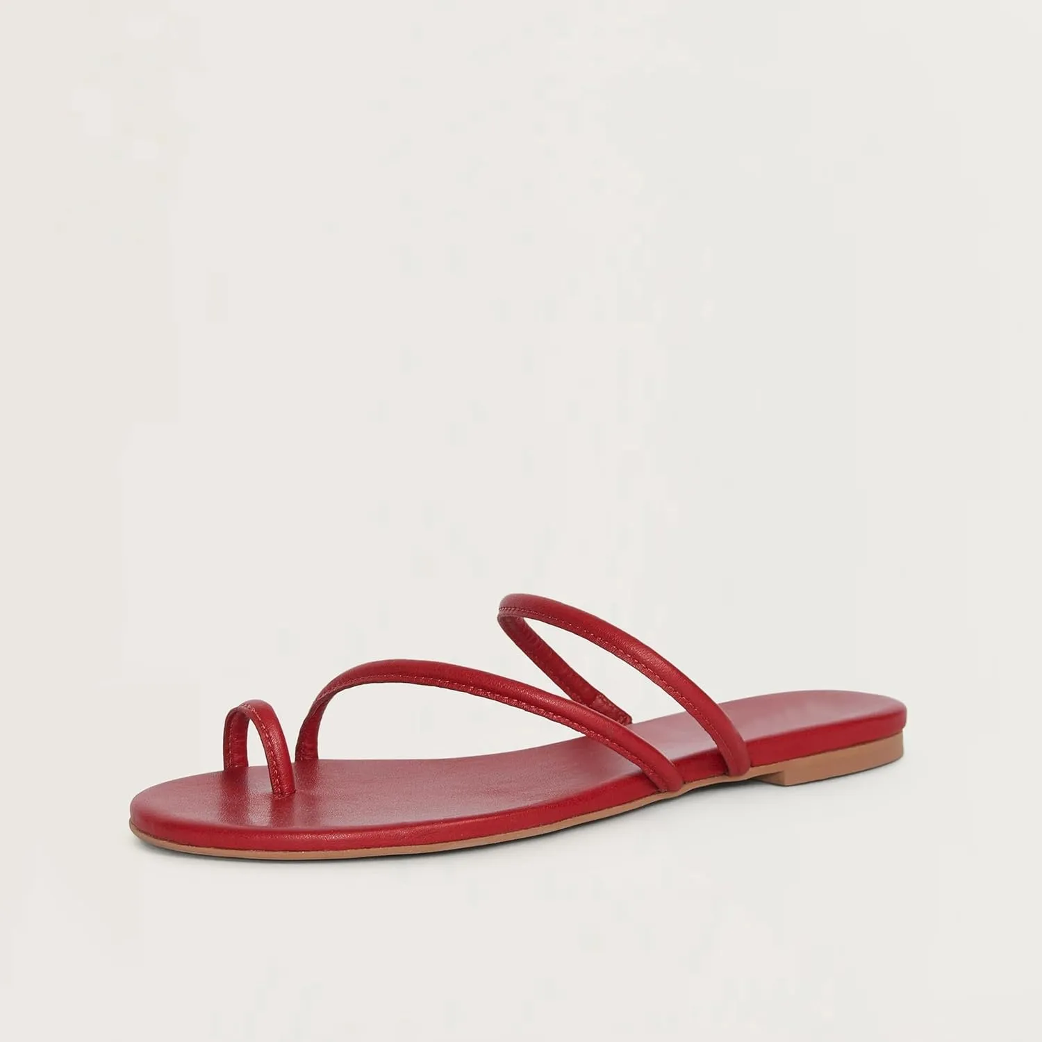 Strappy Flat Sandals for Women Open Toe Slip On Slides Toe Ring Cross Strap Slippers Sandals Casual Comfortable Summer Beach Flat Shoes
