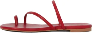 Strappy Flat Sandals for Women Open Toe Slip On Slides Toe Ring Cross Strap Slippers Sandals Casual Comfortable Summer Beach Flat Shoes