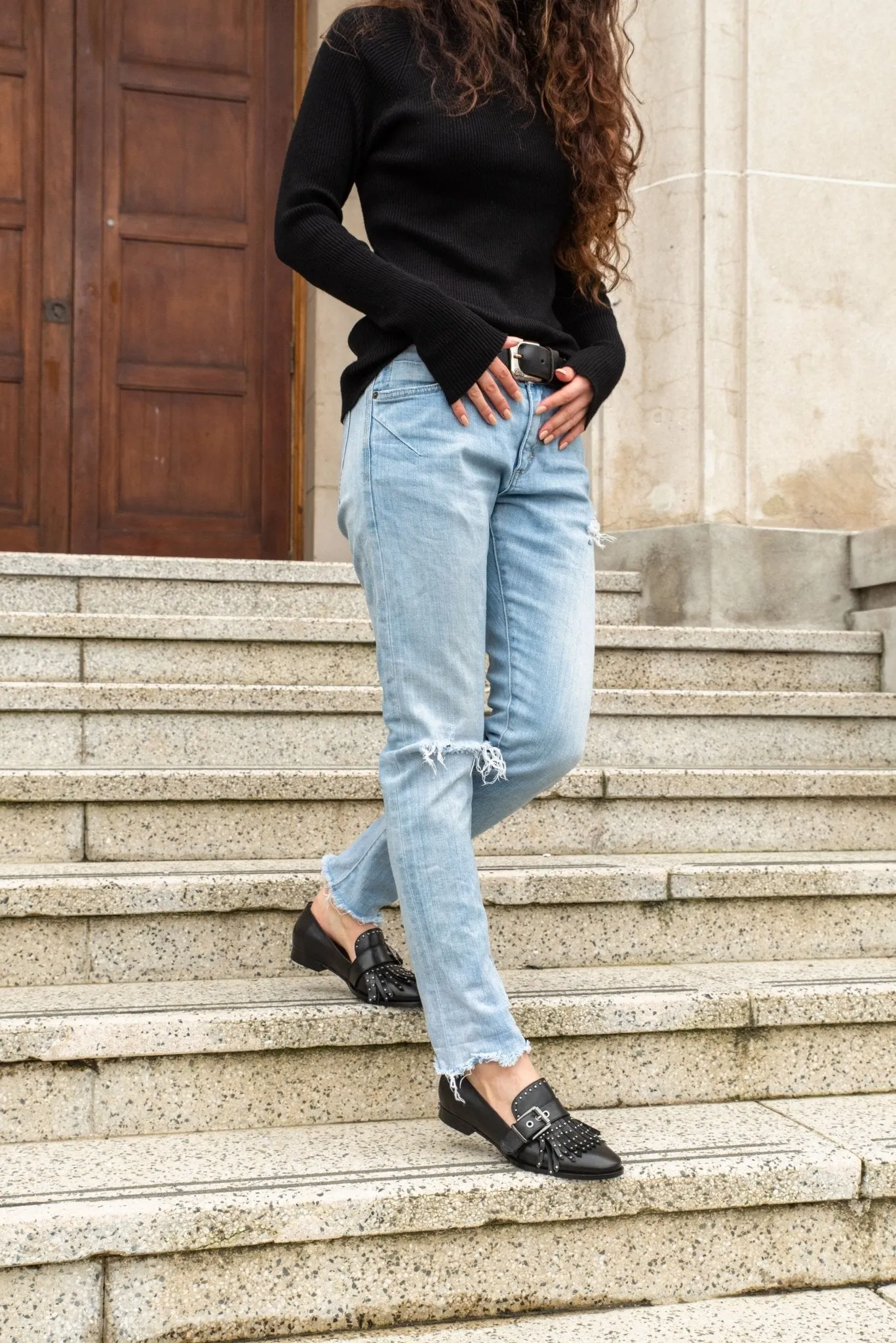 Stud Loafer Black