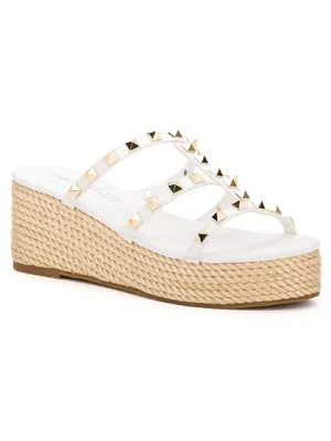 Studded Espadrille Wedge Sandal