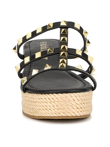 Studded Espadrille Wedge Sandal