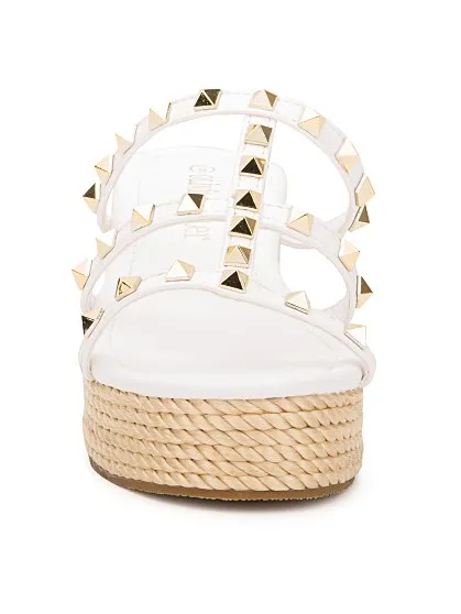 Studded Espadrille Wedge Sandal