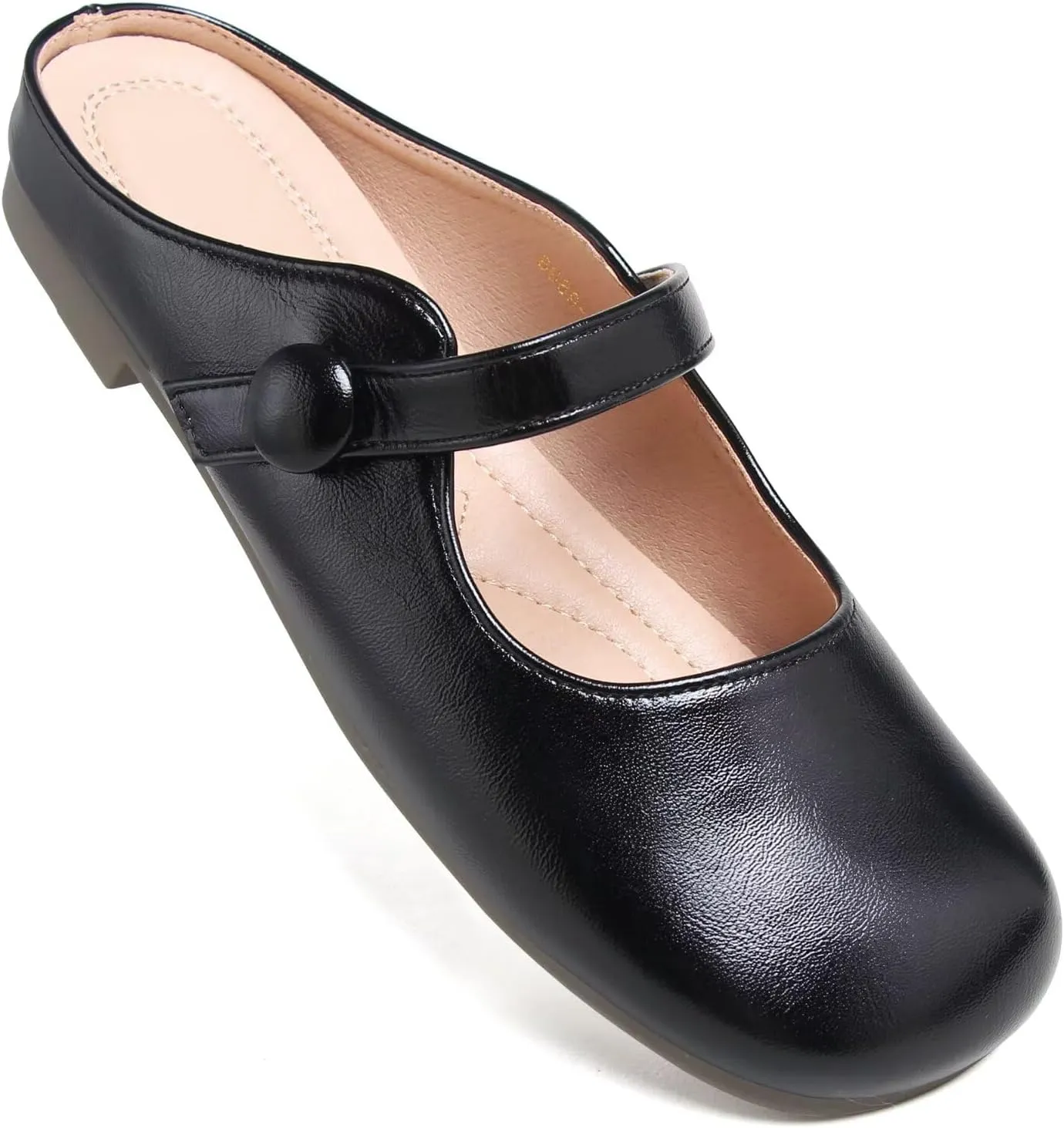 Stunner Women's Leather Dress Flats - Comfortable Square Toe Slip On Mary Jane Work Flats