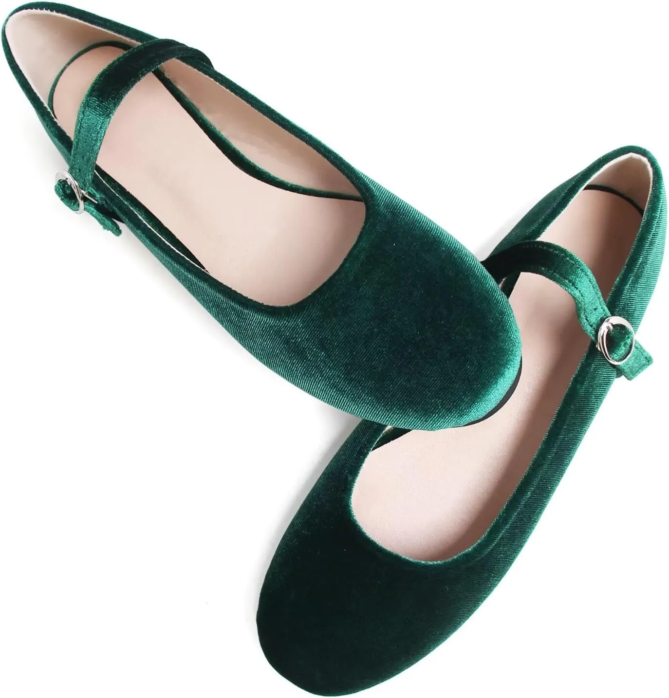 Stunner Women's Leather Dress Flats - Comfortable Square Toe Slip On Mary Jane Work Flats