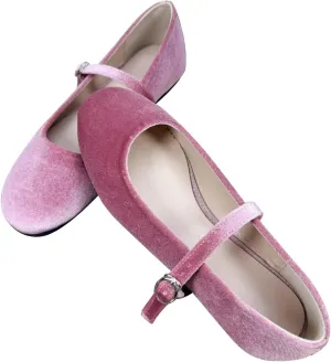 Stunner Women's Leather Dress Flats - Comfortable Square Toe Slip On Mary Jane Work Flats