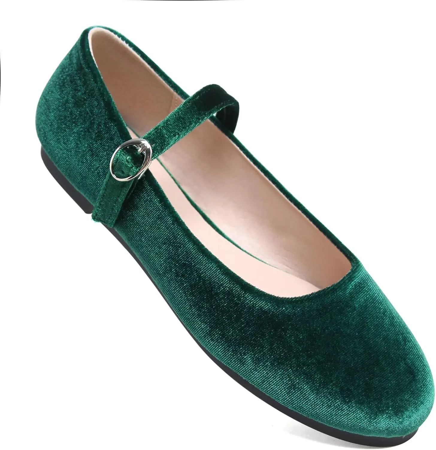 Stunner Women's Leather Dress Flats - Comfortable Square Toe Slip On Mary Jane Work Flats