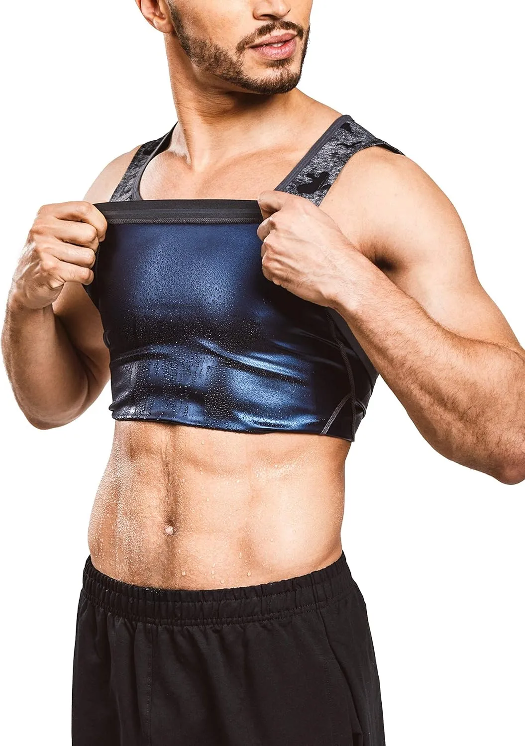 Sweat Shaper Men’s Premium Slimming Shapewear Workout Sauna Tank Top Vest