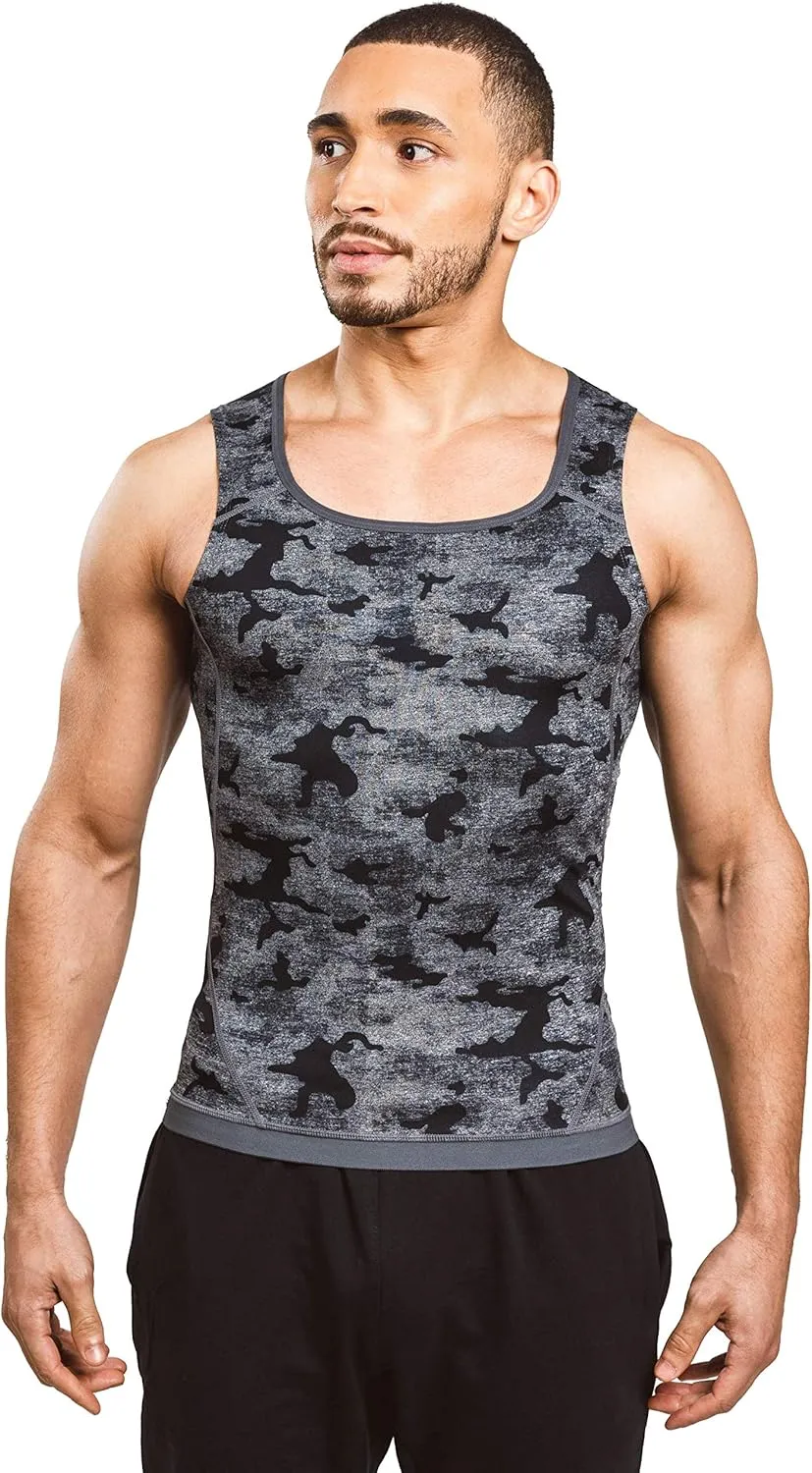 Sweat Shaper Men’s Premium Slimming Shapewear Workout Sauna Tank Top Vest