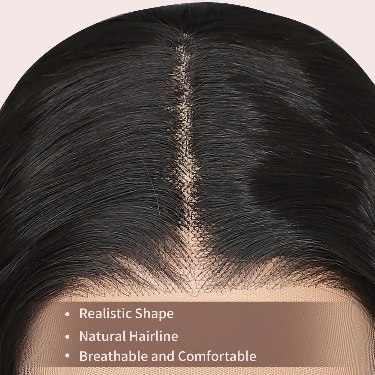 Synthetic Lace Front Wig Pre Plucked Ready to Wear 13x4x1 Natural Wavy Wig for Women Long Middle Part Wig Synthetic Hair Replacement Wigs Natural Color