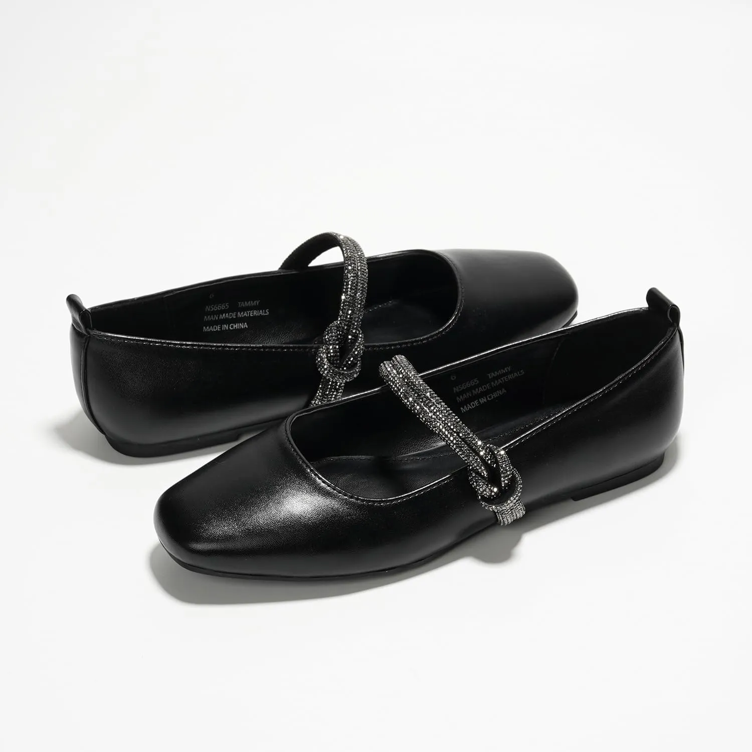 Tammy Cape Robbin Ballet Flats - Comfortable Rhinestone Dressy Shoes