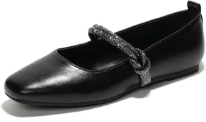 Tammy Cape Robbin Ballet Flats - Comfortable Rhinestone Dressy Shoes